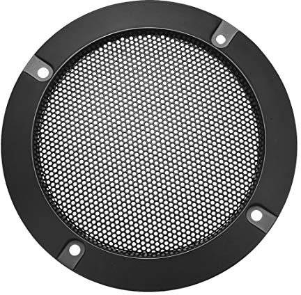 sourcing map Grille de haut-parleur en maille décorative pour caisson de basses Noir 10,2 cm