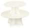 Alzata Alzatina cartoncino 2 piani semplice bianco perlato Misure: 27xh.20 cm