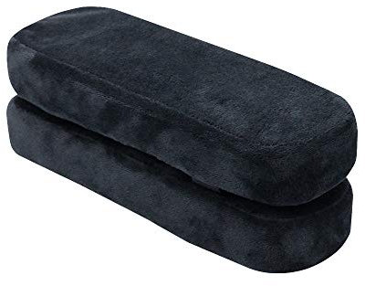 Armlehnenpolster aus Memory-Schaum, Ellenbogenkissen, rutschfeste Armlehnenbezüge, universeller Stuhlbezug für Zuhause, Büro, Rollstuhl, 2-teiliges Set, schwarz (schwarz)