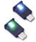 AOZITA Mini USB Tipo C LED RGB Brillo de Luz Ajustable 8 Color Cambiable para Coche, Portátil, Teclado. Atmósfera Inteligente Tipo C Lámpara de Noche para Decoración del Hogar (Cantidad: 2)