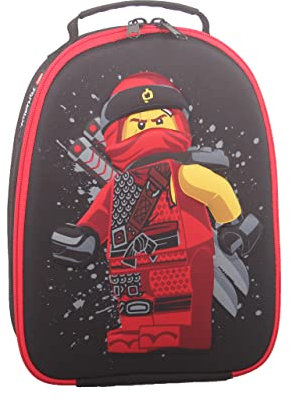LEGO Bolsa Térmica Infantil Ninjago Kai, capacidad 5L, Negro Rojo