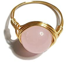 Asotagi Lymphdrainage-Ring für Damen, Naturstein, Anti-welling-Fingerringe, Schlankheitsring, Stressabbau-Ring, Stein: