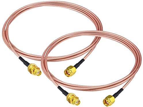 Boobrie 2 cavi RG316 SMA 1M SMA maschio a femmina cavo RG316 cavo coassiale prolunga antenna WiFi per 2G 3G 4G LTE Low Loss WiFi Antenna Wireless LAN Router GPS