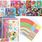 16 Stück Klebepunkt Bastelset Mosaik Klebebilder für Kinder, Kreative Basteln Aufkleber, DIY Kunsthandwerk Sticker Mit Klebepunkten