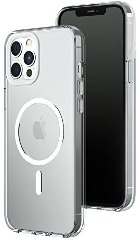 RhinoShield Clear Case kompatibel mit MagSafe für [iPhone 12 Pro Max]|Überragende Magnetstärke, Vergilbungsresistenz, Kristallklar, optimaler Schutz und personalisierbar - Weiß Kamera-Ring