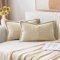 MIULEE 2er Set Kordsamt Kissenbezüge Samtkissen Weich Dekokissen Dekorativ Kissenbezug Modern Kissenhülle Sofakissen Zierkissen Couchkissen für Wohnzimmer Schlafzimmer Beige 40x60 cm