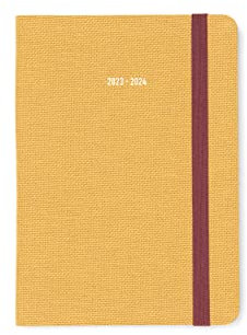 Letts Raw A6 Tag pro Seite mit Terminen 2023/2024 akademischer Terminplaner – Senf