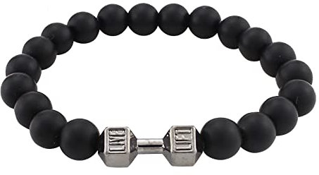 Corlidea Vulkangestein Perlen Metall Hantel Vielseitige Perlen Armband Schmuck Armband Minimalist Fußband