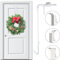 YUNLI Gancio per porta di casa, bianco, in acciaio inox, gancio stabile regolabile, con nastro flessibile, porta esterna, gancio per porta esterna, gancio per porta utilizzabile su entrambi i lati per