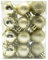 24 palline di Natale infrangibili per albero di Natale, 30 mm, mini palline di Natale da appendere, per albero di Natale, vacanze, matrimoni, decorazioni per feste, colore: oro