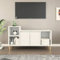 GuyAna TV-Schrank Weiß 100x35x55 cm Holzwerkstoff Tv Schrank Weiss Hochglanz Tv MöBel Fernseher Tisch Modern