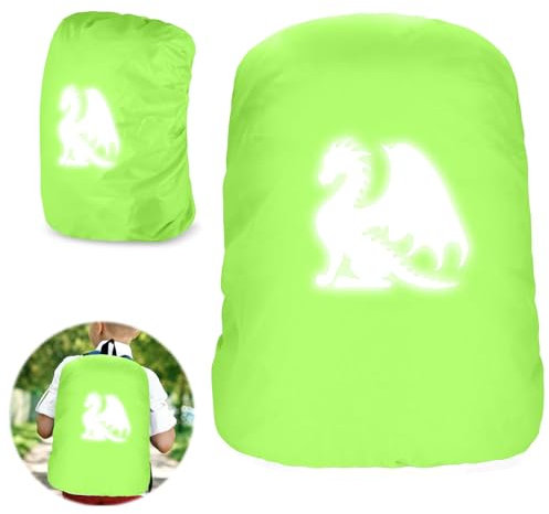 ARONRAVE Regenschutz Schulranzen Dinosaurier, Rucksack Regenschutz Regenschutz für Rucksack Überzug Regenhülle für Schulranzen Step by Step Wasserdichter Regenschutzhülle für Jungen Mädchen Kinder
