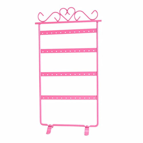 188 Loch runde Ohrringe Ohrstecker Schmuck Display Rack Metallständer Organizer Halter Display Vitrine Regal (Rosé 30 x 16 cm)