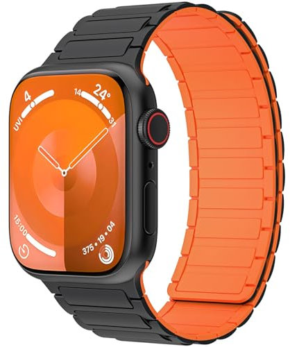 Niziruoup Cinturino Compatibile con Apple Watch 49mm 45mm 44mm 42mm 41mm 40mm 38mm Cinturino Sportivo Silicone Magnetico Upgrade Cinturini di Ricambio per iWatch Series 9 8 7 6 5 4 3 2 1 SE Ultra