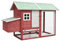 FENLAX Hühnerstall aus Massivem Kiefernholz 170x81x110 cm Rot Hühnerstall Holz Hühnerstall Winterfest Hühnerhaus Hühnerstall Hühner Gehege für Draußen Voliere Kleintierstall