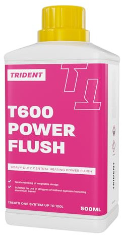 Trident - Central Heating Power Flush - 500ml - Clear Debris and Prevent Blockages in Boiler, Radiators and System - Restore Heating System Efficiency