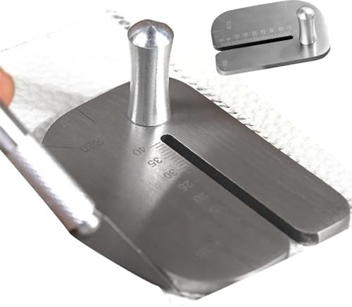 FASSME Herramienta de tabla de tirar de cuero, herramienta manual de acero inoxidable para cortar cuero, accesorios auxiliares de hierro para pinchar, placa de prensa de perforación