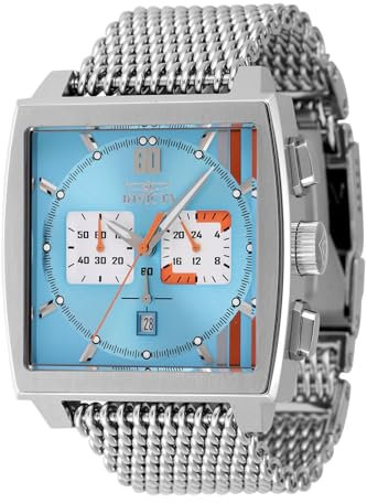 Invicta S1 Rally 47245 Herren Uhr - Wasserdicht - Analog - Quarzuhrwerk - Edelstahl mit blauen zifferblat - 45mm