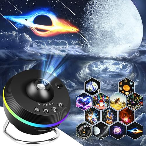Comius Sharp LED Proiettore Stelle Soffitto,13 in 1 Starlight Proiettore Galassia, 6 Colori Luce Notturna Planetario Proiettore,Luce Notturna Bambini Lampada Notturna, Regalo Per Bambini (2024)