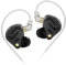 KINBOOFI KZ ZS12 PRO X Cuffie IEM con monitor in-ear, auricolari da gioco con cavo ibrido 1DD+5BA, auricolari KZ Earbuds, migliori in-ear con cavo 2PIN per audiofili (nero, senza microfono)