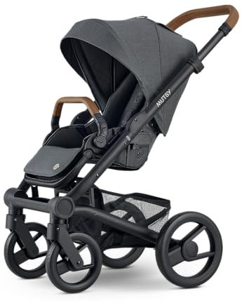 Mutsy, Kinderwagen, Nio, 3 in 1 Kinderwagen, Schnellfaltsystem, leichter Rahmen - North Grey