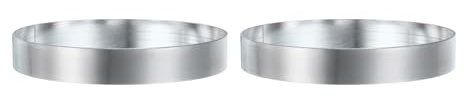 sourcing map 2Pcs Round Cake Ring 5.12 x 1 Inch Seamless Stainless Steel Pastry Mousse Dessert Ring Mirror Coating for Baking Cooking English Muffins Crumpet Making Tool
