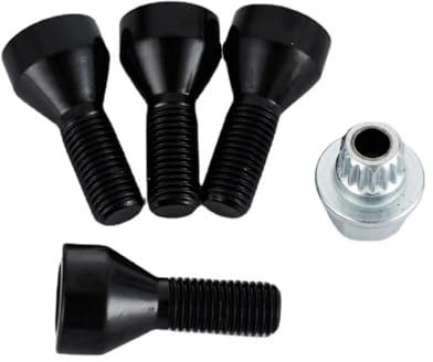 WTIXCRQ Radbolzen Radschraube Kompatibel Mit Mini Für Cooper Für R56 F55 R57 F57 R59 R58 M14x1,25 Schraube Stahlfelgen Verriegelungsbolzen M14x 1,25 M 12x1,5 Eichel-Radmutter 4 Stück(M14x1.25)