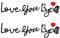 2 Set Love You Bye Wood Sign Home Decor, Black Modern Home Decor Unique Wooden Entryway Hallway Wall Art Decorations with Double-side Stickers, Express Love and Warmth Family Sign (Butterfly Style)