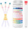 100Pcs Water Quality Testing Strips for Swimming Pool,Aquarium Water Test Kit,Drinking Water Test,for Freshwater, Fish Tank, Fish Pond,Testing pH,Hardness, Iron Copper Nitrate Nitrite Chlorine