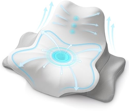 Careboda Cuscino Multifunzione per Lettura e Sonno - Cuscino Ergonomico in Memory Foam per Collo e Schiena, con Fodera Rinfrescante - Ideale per Dormire su Fianco, Schiena e Stomaco