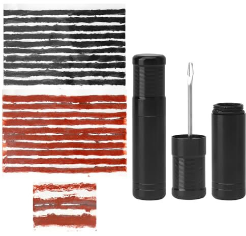 ZMDMAH Kit Riparazione Pneumatici Tubeless Accessori Professionali di Montaggio Portatile Inclusi 25 Strisce di Gomma Vulcanizzata Alesatore Portatile per Bici da Corsa MTB Gravel Bicicletta