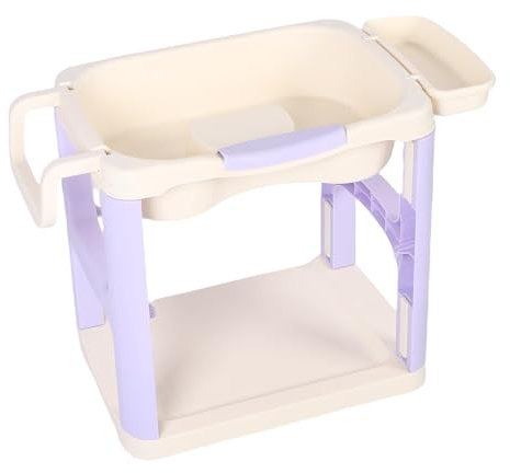 banapoy Haarwaschbecken, Tragbare Shampoo-Schüssel Am Bett, Liegendes Haarwaschtablett mit Rädern, Salonwaschbecken für Bettlägerige, Schwangere Frauen (Purple)