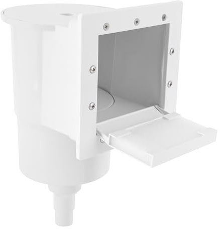 YOICUATGNA Skimmer de piscine avec panier filtrant et poignée, matériau en polypropylène, avec large ouverture et buse d'entrée, pour parois de piscine