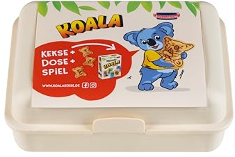 Kuchen Meister Koala Snack Dose inkl. Koala Kekse & Kartenspiel | Exklusive Snackdose im Koala Design | Inhalt: 75g Koala Kakao Kekse & Kartenspiel | Ideal als Überraschung zum Schulstart