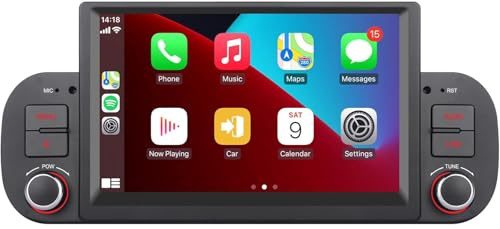 Autoradio doppio DIN per FIAT Panda 2013-2020 Apple Wireless Carplay e Android Auto Voice Control con display touch IPS da 7 pollici/Bluetooth/FM/AM/USB/EQ