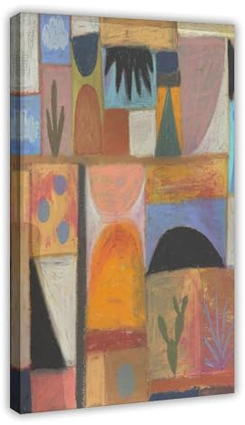 NKALFGH Leinwand-Poster, Vintage-Wüsten-Collag, Wandkunstdruck, Bild, Gemälde, 50 x 75 cm