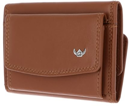 Golden Head Leder Geldbörse Polo RFID Protect Minischeintasche 1314 Cognac braun