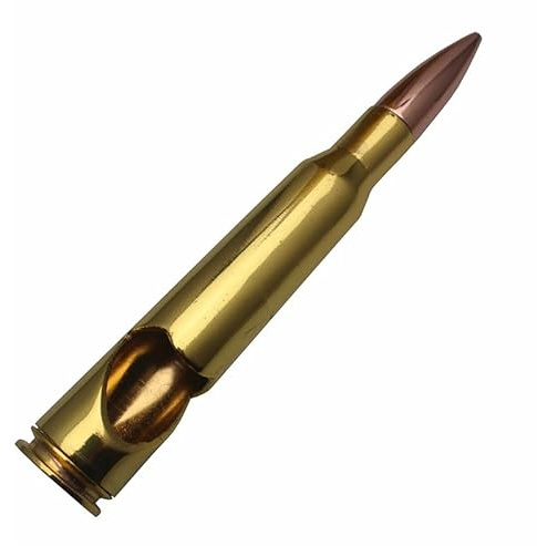 50 Caliber Bullet Bottle Opener, Brass and Copper Metal Construction, 14.5cm Length, Novelty Bar Tool for Man Cave BBQ