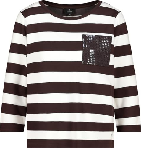 MONARI Sweatshirt Dark Chocolate Ringel
