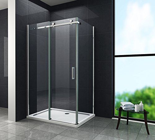 Glasdeals Duschkabine TELA 120 x 90 x 195 cm, Aluminium, Chromed, Modern, Pivot, Freistehend