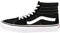Vans Unisex Adultos SK8-Hi Sneaker, Black/Black/White, 34.5 EU