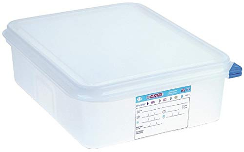 Araven Food Container - 6.5 litre (1/2 GN). 100(h) x 325(w) x 265(d)mm. Box quantity: 4