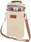 Kato Tirrinia Insulated Wine Cooler Bag, 2 Bottle Padded Wine Tote Carrier for Picnic, Beach, Camping,Perfect Pick for Wine Lover, Beige