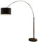 SalesFever Steh-Lampe dimmbar schwarz mit Standfuß aus Marmor 210x180 cm | Iluma | Steh-Leuchte groß mit Lampenschirm aus Textil | Bogen-Lampe für Wohnzimmer 210cm x 180cm