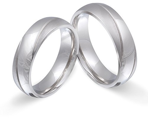 Juwelier Schönschmied - Unisex Partnerringe Freundschaftsringe Trauringe Tocar Edelstahl 54-56 138HHac - Kostenlose Wunschgravur mit AMAZON KONFIGURATOR online gestalten!