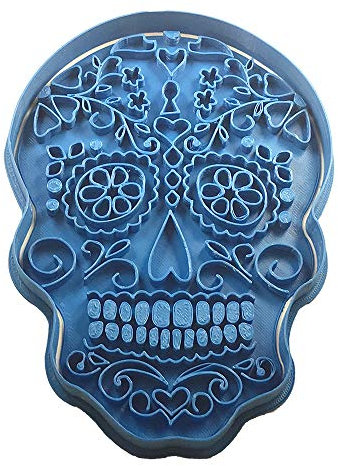Cuticuter Halloween Totenkopf Mexican Keksausstechform, blau, 20 x 9 x 1.5 cm