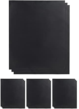 Relaxdays, schwarz BBQ Grillmatte 3er Set, Antihaft-Beschichtung, zuschneidbar, wiederverwendbar, 0,3 mm dick, 40x50 cm, Pack, 10026585