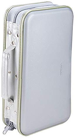 CD DVD Wallet, Wismart 96 Capacity Heavy Duty Sturdy DVD Storage Hard Shell CD Disk Holder DVD Case VCD Wallets Blu-ray Media Case Storage Holder Organizer Wallet,96 Capacity (Silver)
