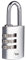 Yale Lucchetto in ottone cromato a combinazione Y151B/30/125/1 corpo 30mm, arco in acciaio, combinazione a 3 cifre