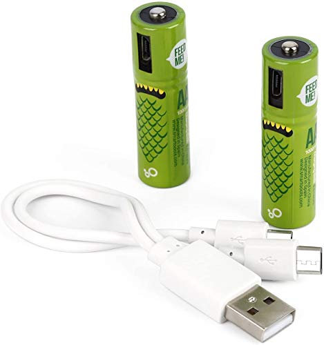 Piles rechargeables AA Micro USB 1000 mAh 1,2 V 2x 2er Blister
